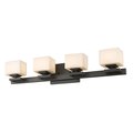 Z-Lite Cuvier 4 Light Vanity, Bronze & Matte Opal 1914-4V-BRZ